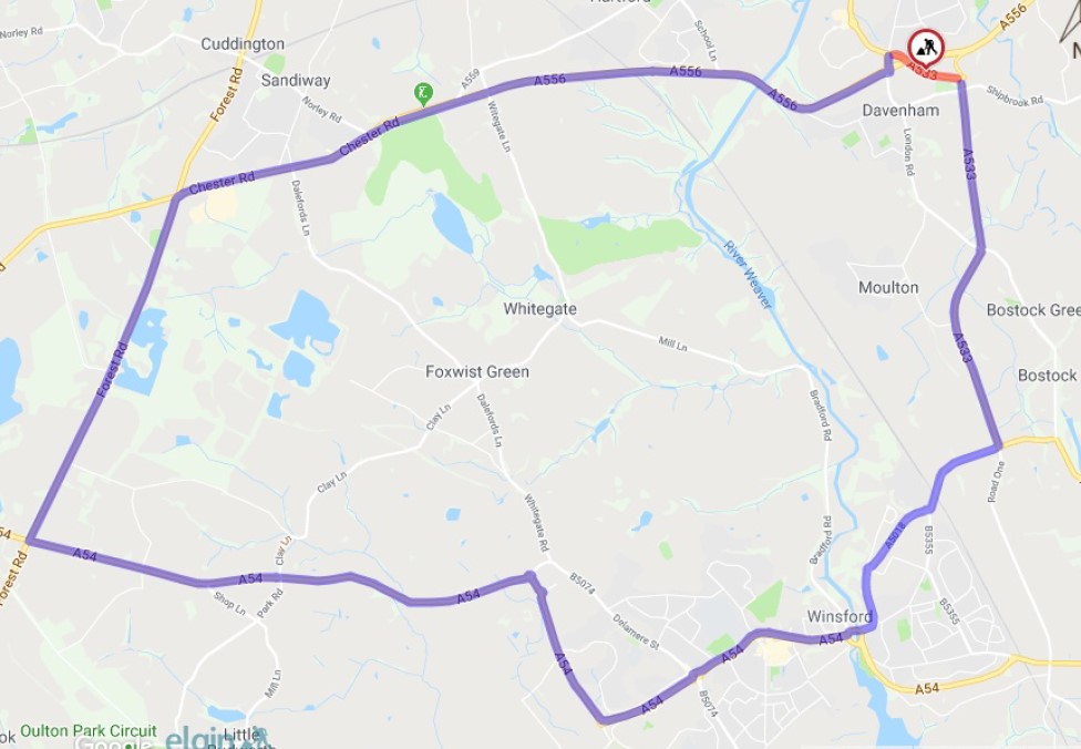 Cheshire West and Chester Borough Council Road Traffic Regulation Act 1984  – Temporary Road Closure A533 Davenham Bypass in Northwich